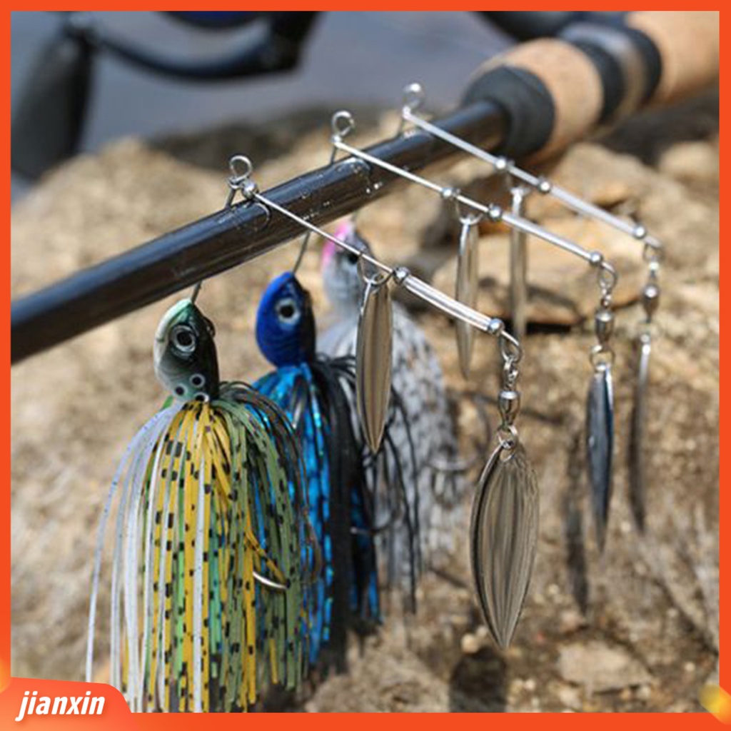 (In Stock) Fishing Jig Double Willow Blade Metal Menarik Mudah Dibawa Memikat Spinner Umpan Untuk Bass