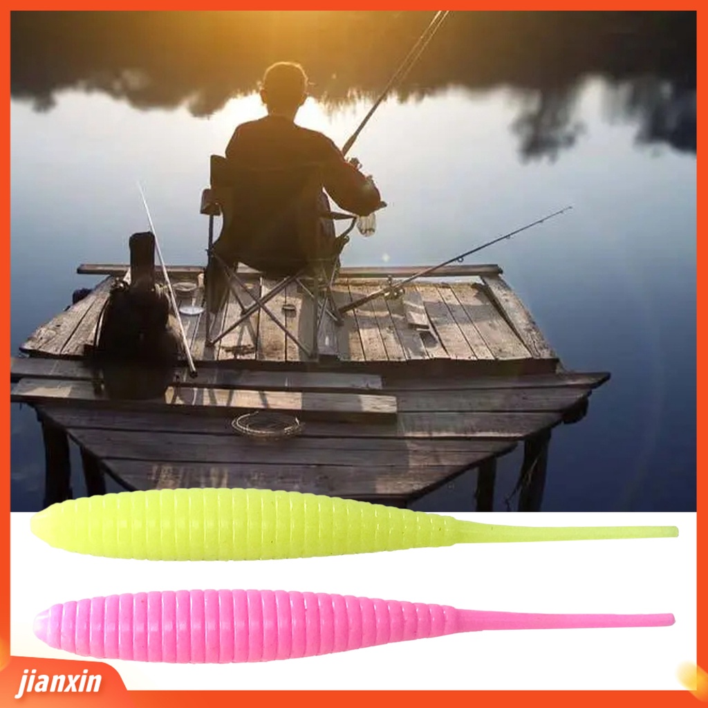 (In Stock) 4 Pcs 100mm 5.5g Lembut Umpan Pancing Cacing Thunderbug Buatan Semua Air Umpan Pancing Perlengkapan Memancing