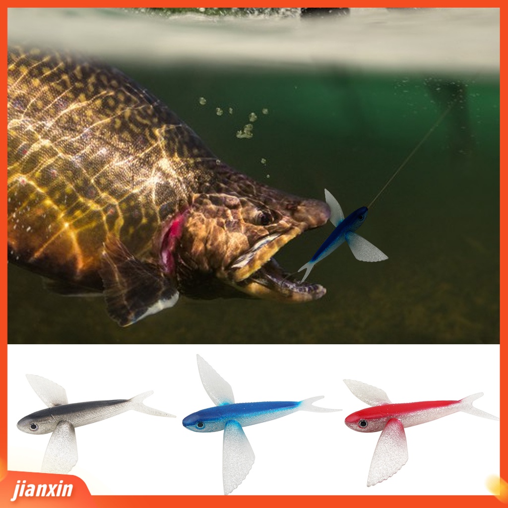 (In Stock) 17.5cm /66g Umpan Pancing PVC Realistis Reflektif Sisik Ikan Kekuatan Tinggi Umpan Ikan Terbang Untuk Memancing