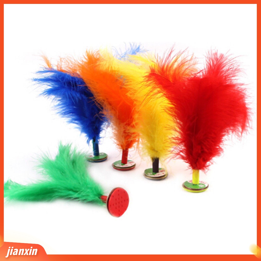 (In Stock) 2Pcs Feather Chinese Kick Shuttlecock Mainan Anak Olahraga Latihan Permainan Luar Ruangan