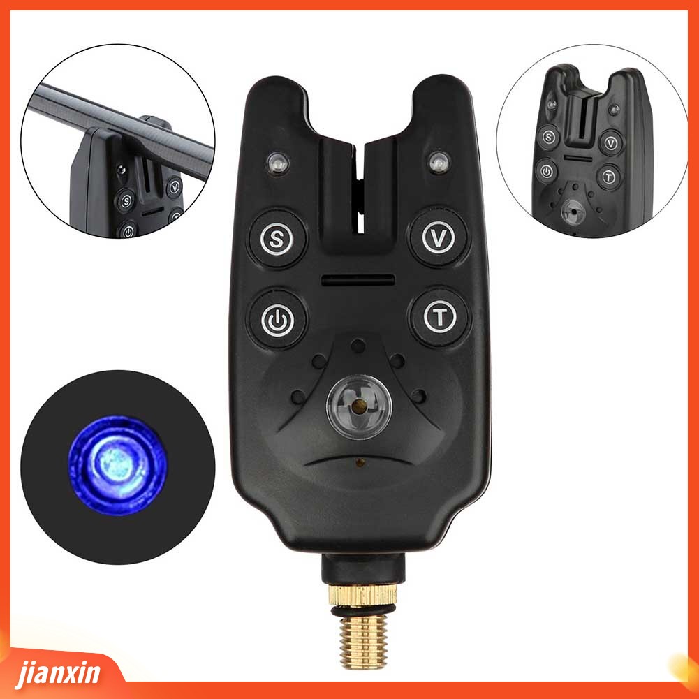 (In Stock) 3Pcs Alarm Gigitan Pancing Set Lampu LED Indikator Gigitan Suara Alat Pencari Ikan