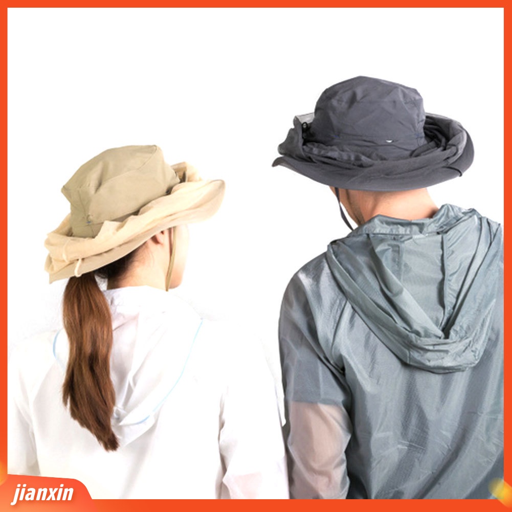 (In Stock) Unisex Mosquito Insect Bee Net Mesh Kepala Pelindung Wajah Topi Pancing