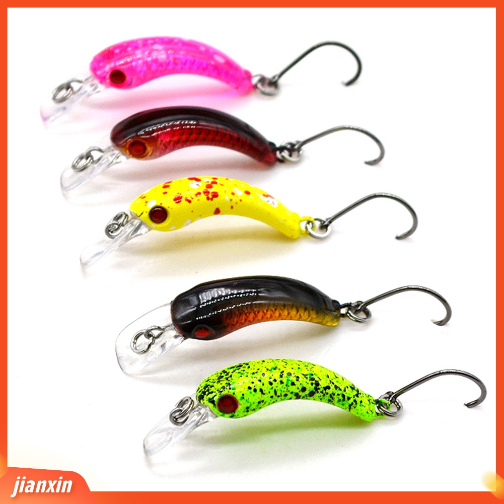 (In Stock) 3.7cm Memancing Buatan Manusia Hidup Umpan Crankbait Wobbler Ikan Renang Tackle