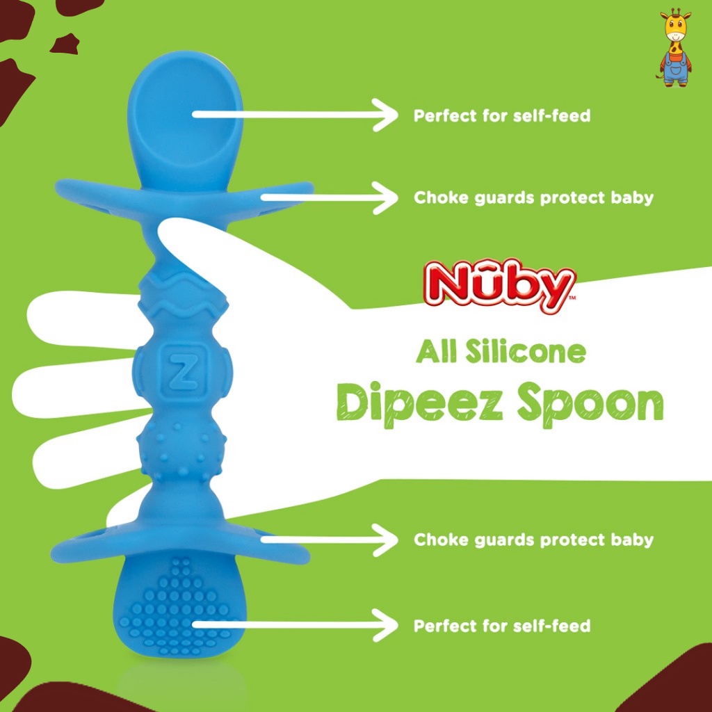 Nuby Silicone Spoons - Sendok Makan Anak Silikon