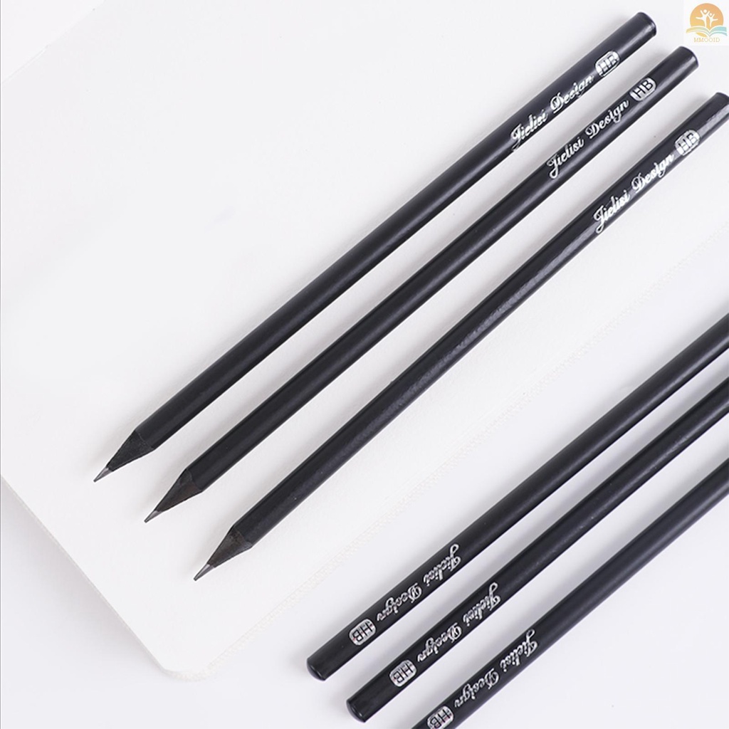 In Stock 12pcs HB Set Pensil Tulisan Graphite Core Drawing Sketching Notes Taking Untuk Pelajar Pemula Dan Artis