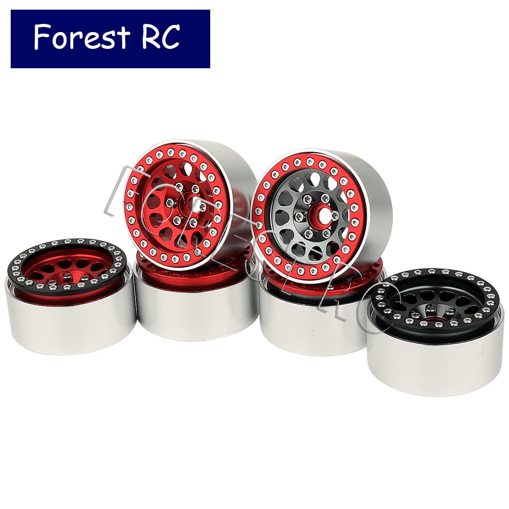 1/4Pcs 1/10 RC Crawler Aluminum Alloy 1.9 Inch Beadlock Wheel Hub Rim Rims for TRX4 TRX6 Axial SCX10
