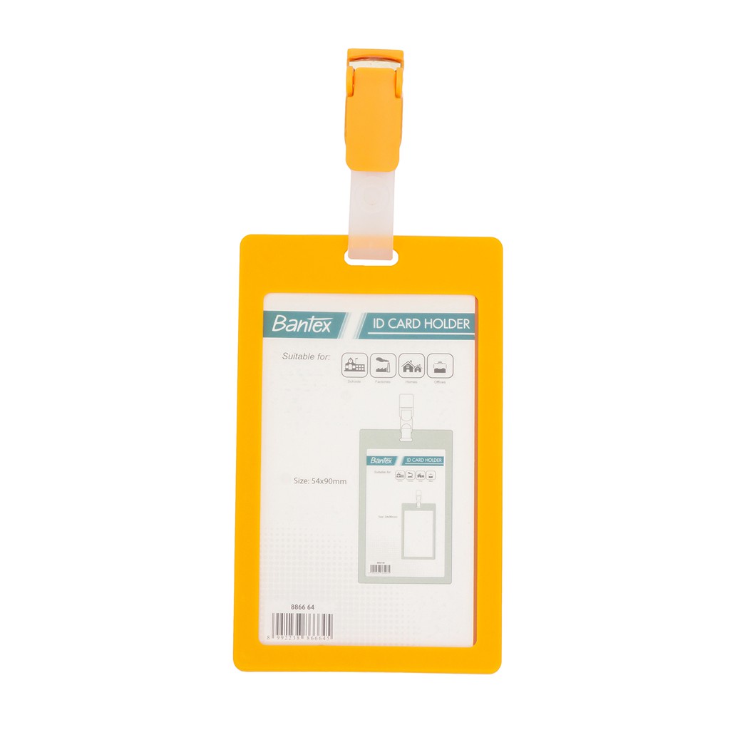 

[Artomas] Bantex ID Card Holder With Clip 54x90mm Portarit Mango 8866 64