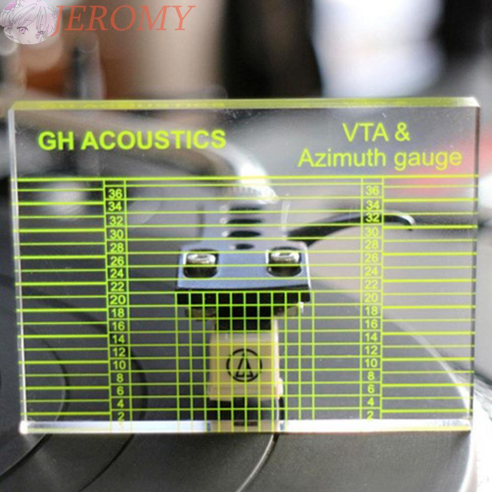 JEROMY Phono Tonearm 1Pcs Phonograph Azimuth Sudut Tonearm Perlengkapan Pemutar Gauge Cartridge Measuring Ruler