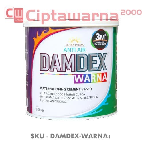 Cat DAMDEX WARNA 0.8kg HITAM GREY WATERPROOFING KOLAM IKAN RENANG DLL - Hitam CWK