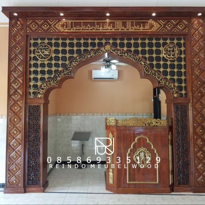 Mihrab masjid jati ukiran 07-RMW