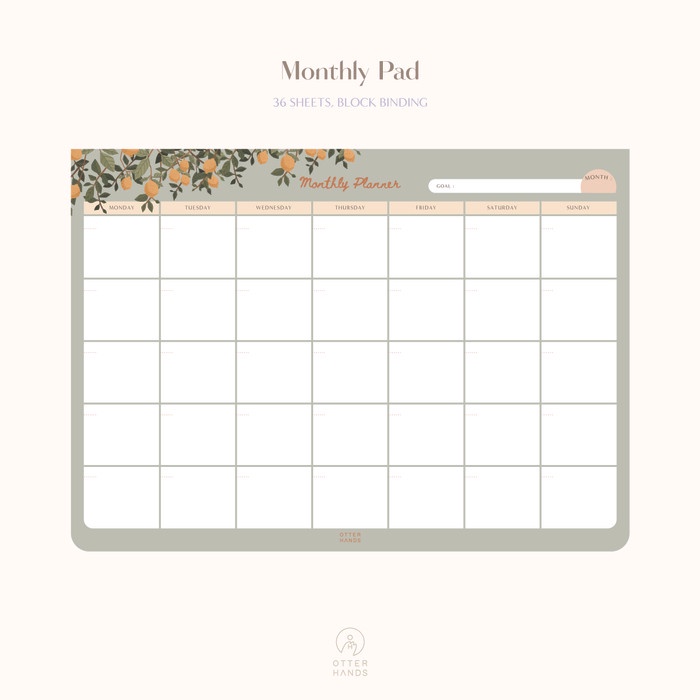 

✨BISA COD✨ -Otterhands Co. Monthly & Scribbles Notepad - Lemon