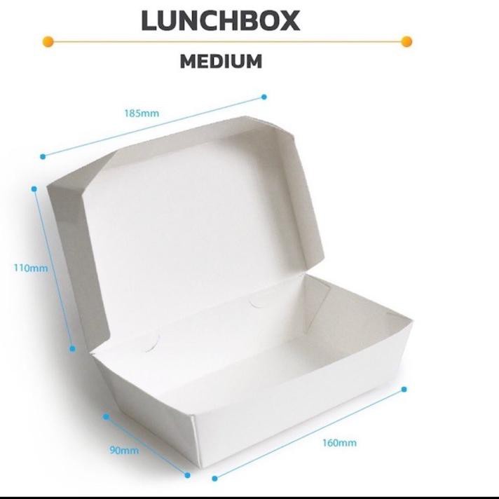 Kotak Makanan Kertas Paper Lunch Box M isi 600 pcs