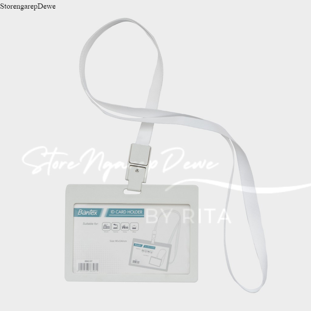 

Bantex ID Card Holder Larnyard Landscape White 8863 07 original real seperti gambar