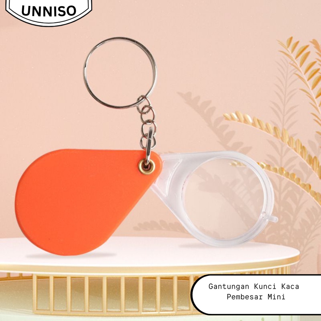 

UNNISO -Gantungan Kunci Kaca Pembesar Mini