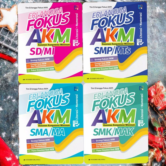 ⭐BARU (DISKON)⭐ BUKU SOAL SUKSES AKM UN SD SMP SMA SMK 2021 BEST SELLER ERLANGGA - AKM SMK