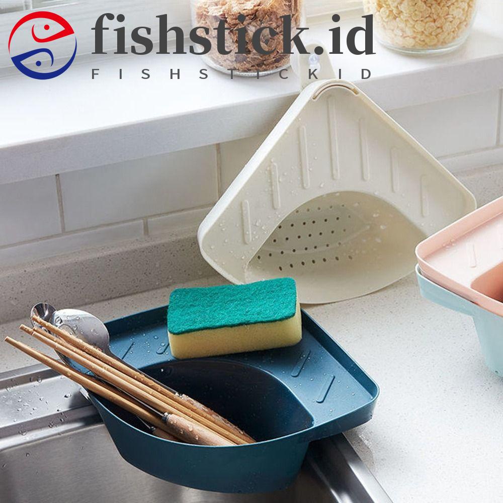 Fishstick Wastafel Drain Rack Creative Plastic Kitchen Filter Saringan Dipasang Sudut Multifungsi