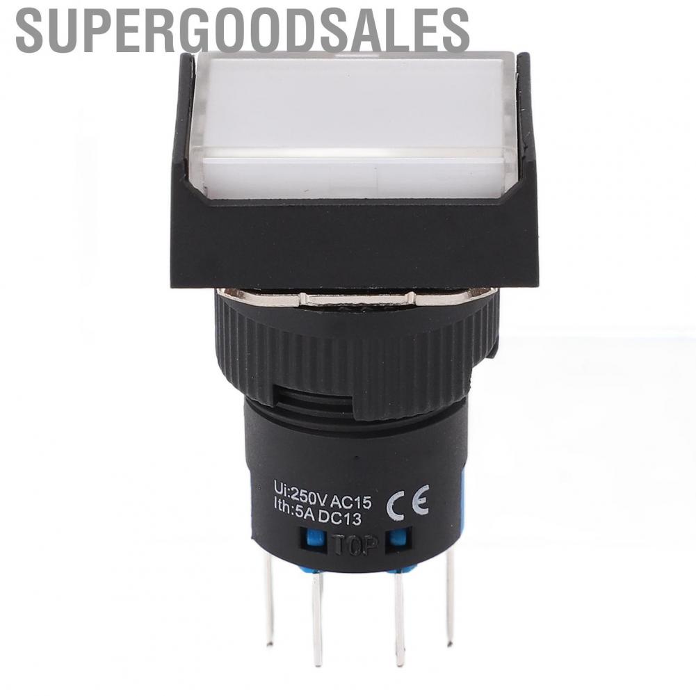 Supergoodsales Push Button Switch  Easy Installation 25pcs 5A Working Current Pushing Switches for Equipment