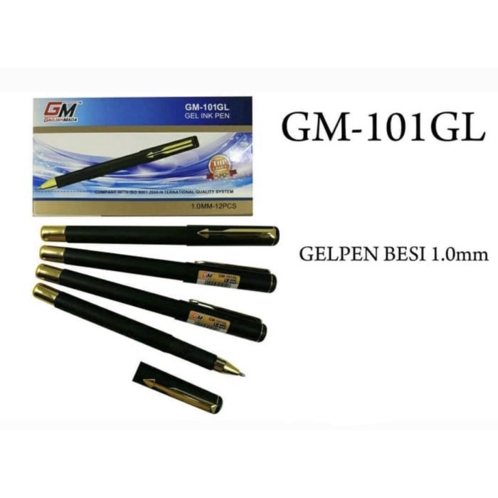 

PULPEN GM-100SL - GM-101GL GOLDRN GEL INK PEN [pcs] - BLACK GOLD [PCS, Hitam