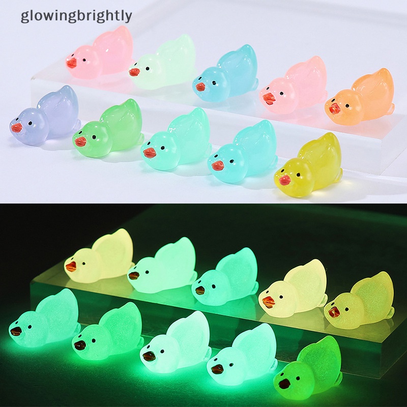 [glowingbrightly] 1/10pcs Boneka Bebek Resin Bercahaya Mini Menyala Dalam Gelap DIY Taman Rumah Mobil Mainan Rumah Boneka Ornamen Aksesoris TFX