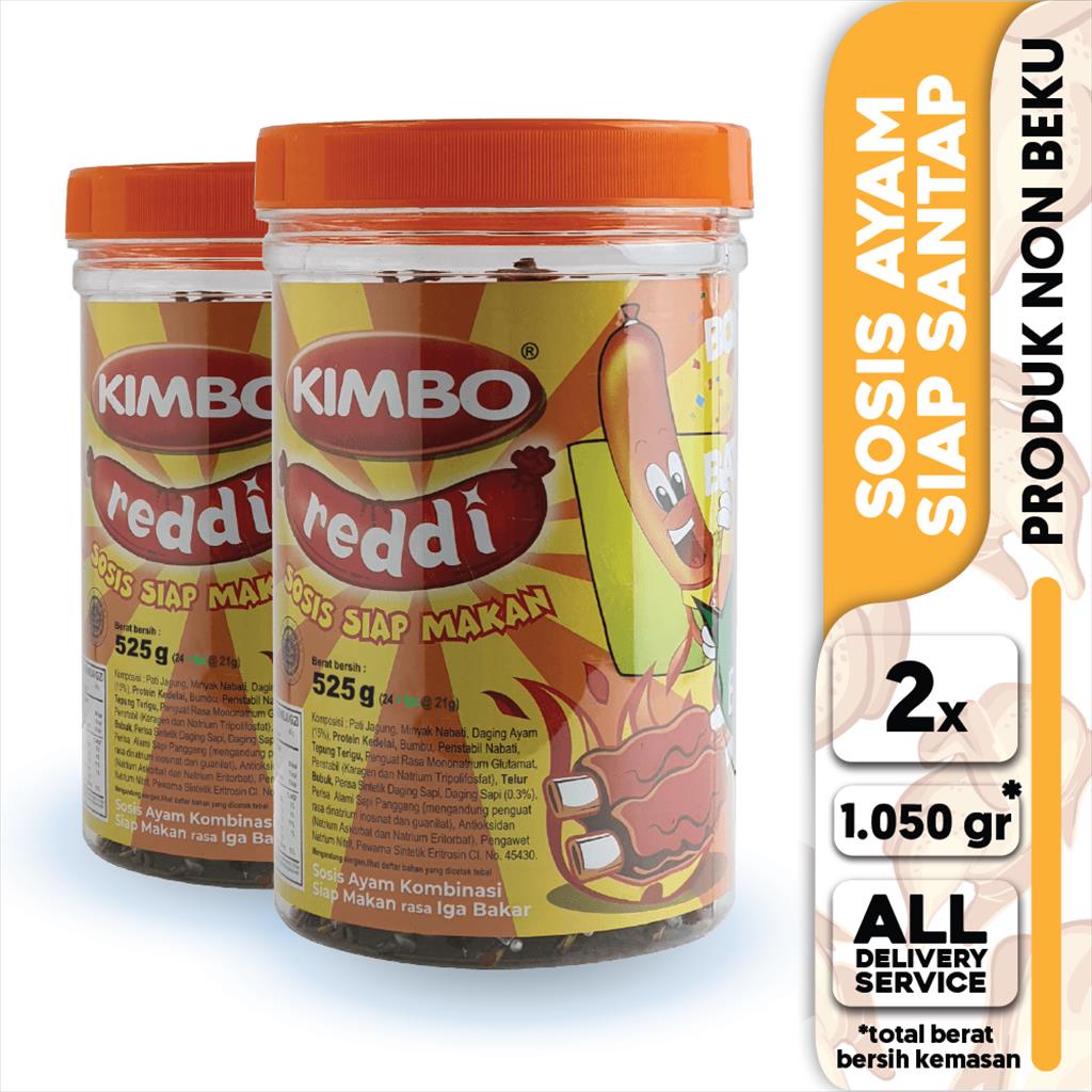 

KIMBO Reddi Sosis Ayam Rasa Iga Bakar Toples Twin Pack