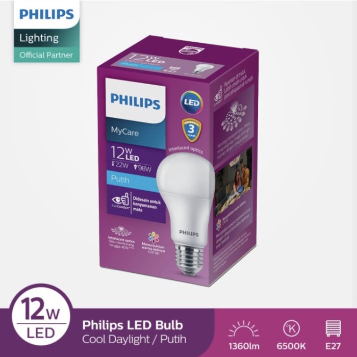 Lampu LED 12 watt philips putih