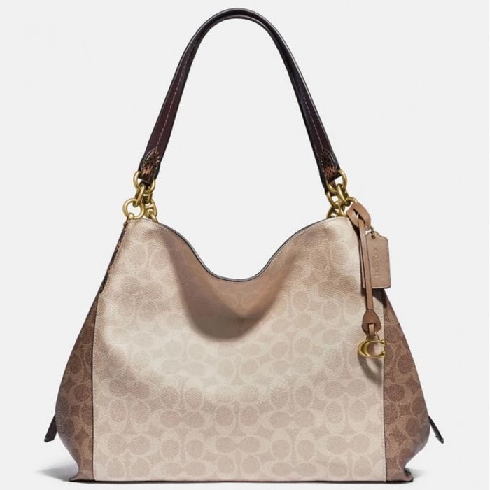 DALTON 31 IN BLOCKED SIGNATURE CANVAS Shoulder Bag 89077