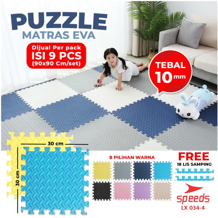 Matras Karpet Puzzle Alas Lantai Foam Empuk Anak Playmat 30x30 isi 9
