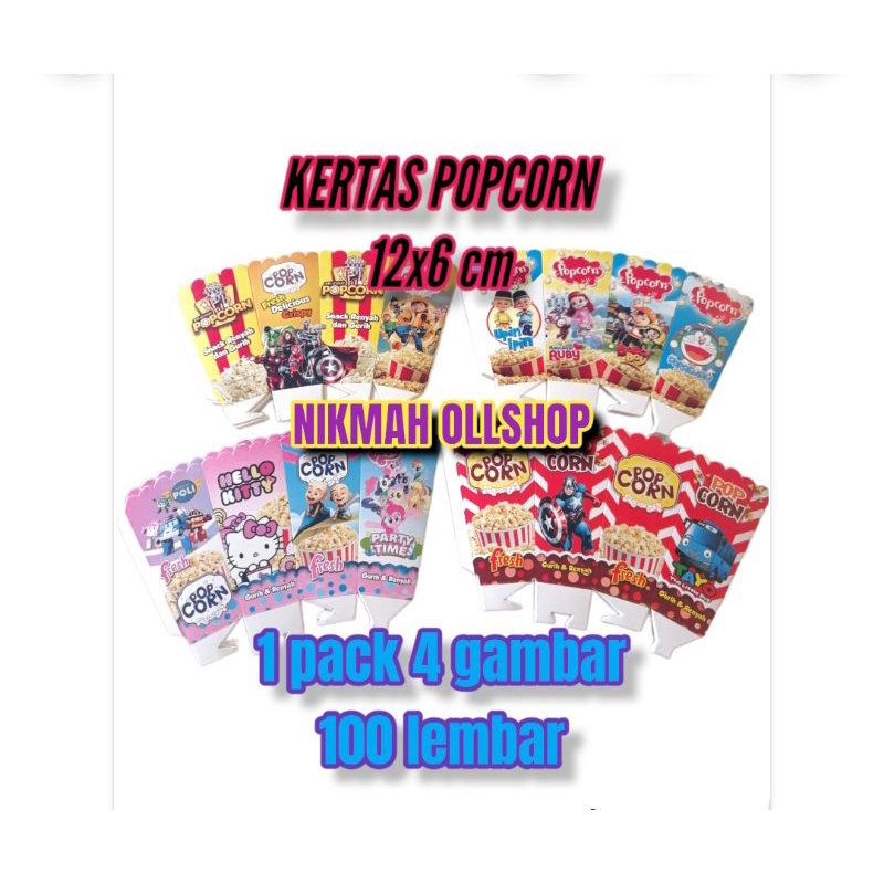 

kerrtas popcorn 12x6 cm / kotak popcorn 12x6 cm / pembungkus popcorn 12x6 cm