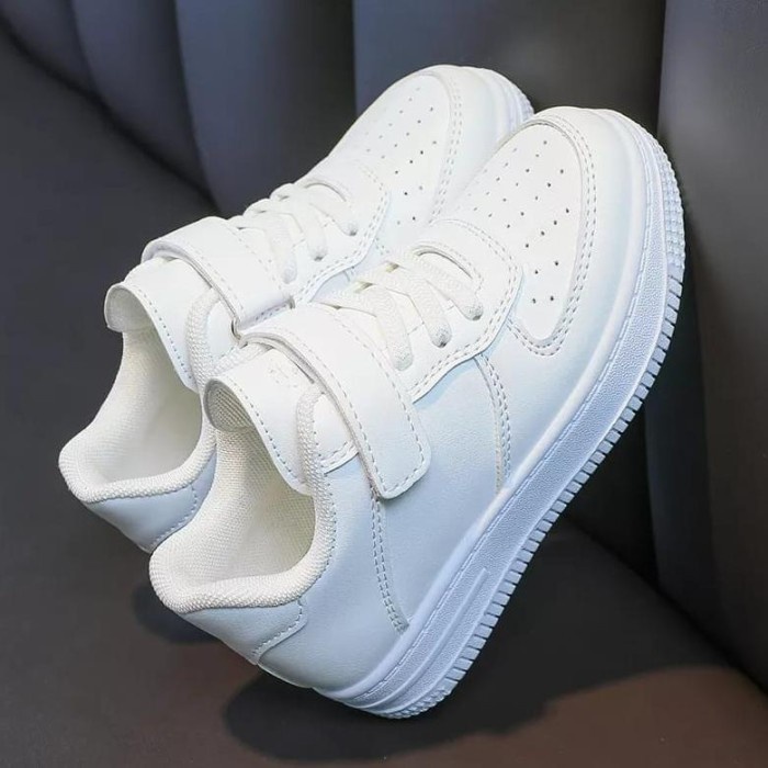 Sepatu Anak Laki Laki Perempuan Putih Polos Full Putih  PP  - Putih, 31