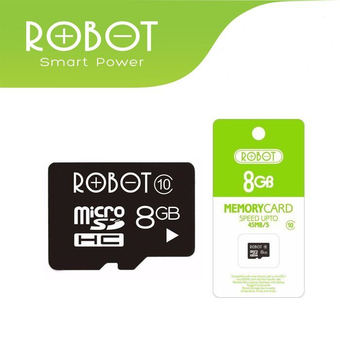 * Memory Card Robot 8GB 45MB per Second RT8G Robot Storage 8GB Class 10 Micro SD TF Card