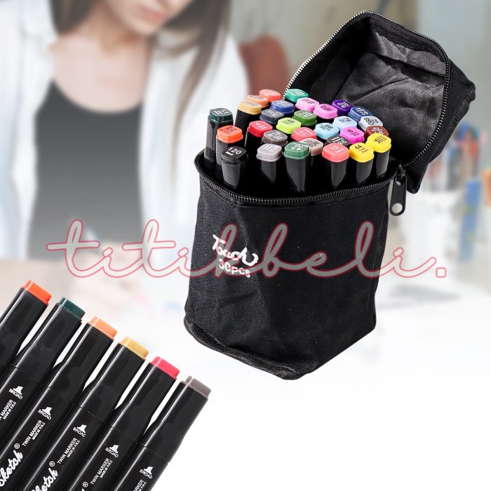 

TOUCHNEW BV Spidol Dual Side Fine Art Marker 30 Color -TitikBeli