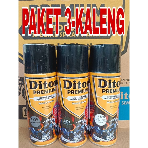 cat spray PAKET 3 KALENG pilok pilox diton premium 9303 ARMY GREEN 400cc hijau army hijau tua army g