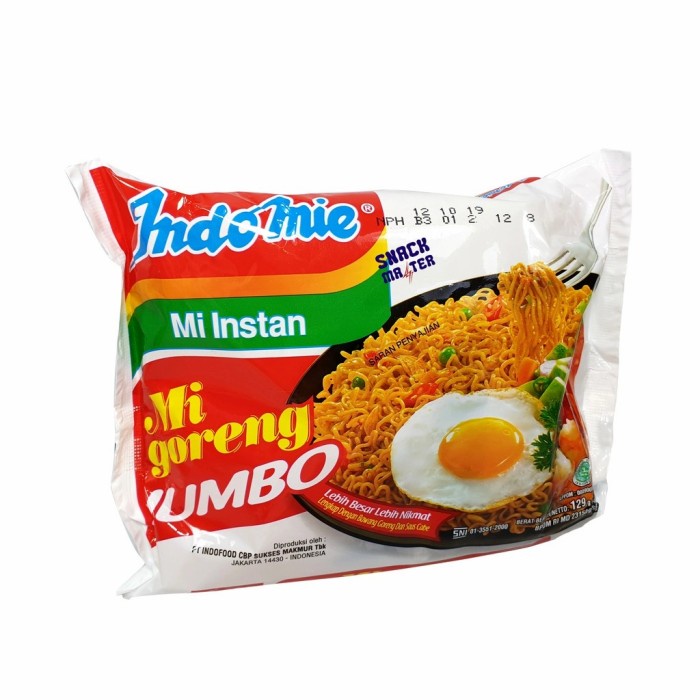 

e Indomie Goreng JUMBO 129gr ORIGINAL - MIE INSTAN GORENG spesial besar