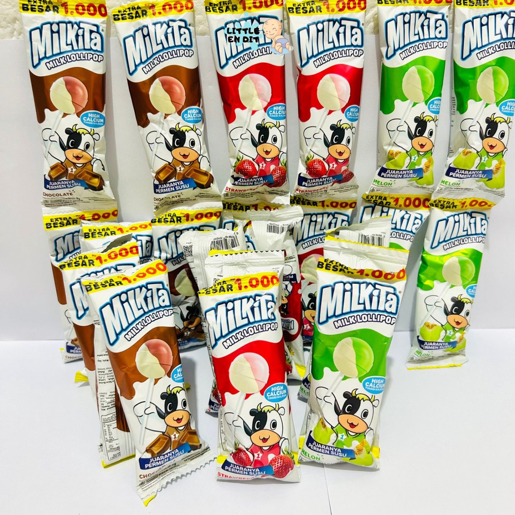 

Littleendit SNCK16 Snack Milkita Lolipop/ Permen Hanger Milkita/ Permen Susu Lolipop