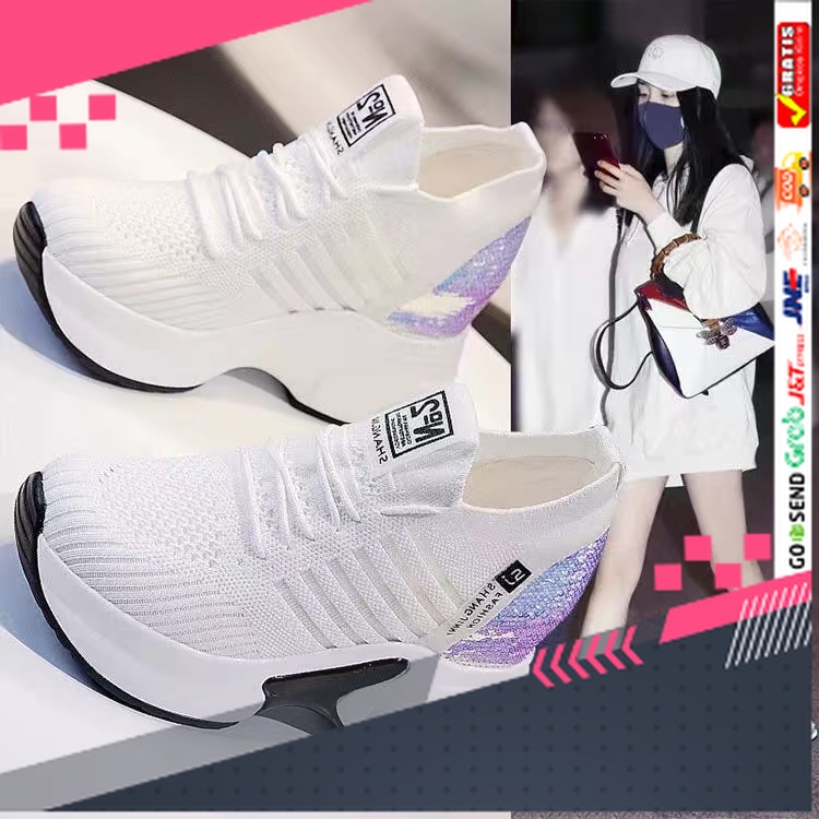 UKURAN SIZE 37 38 39 40 41 42 43 44 45 /Sepatu Putih Sneaker Wanita Import Sepatu Cewek Sneaker Ting