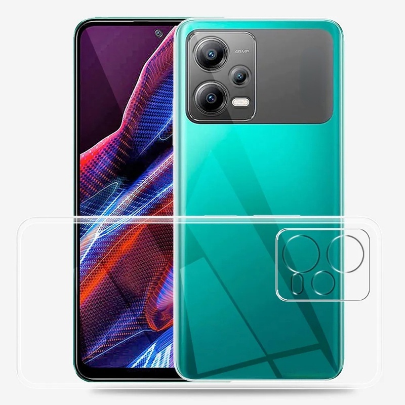 Soft Phone Back Cover TPU Anti Gores Case Lubang Presisi Casing Ponsel Transparan Phone Cover Kompatibel Dengan Xiaomi Poco X5 Series