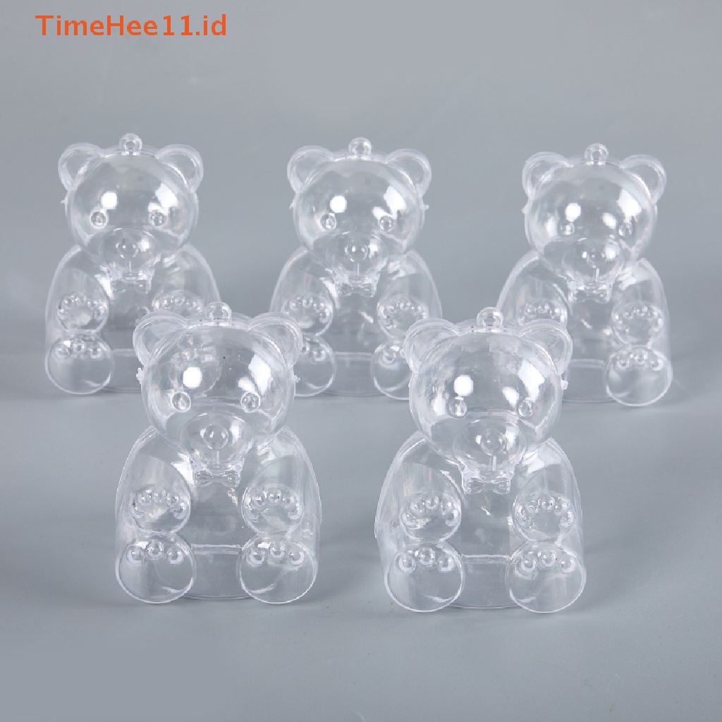 Timehee 5Pcs/Set Bear Gift Box Container Candy Gift Box Kotak Kecil Hadiah Pesta ID