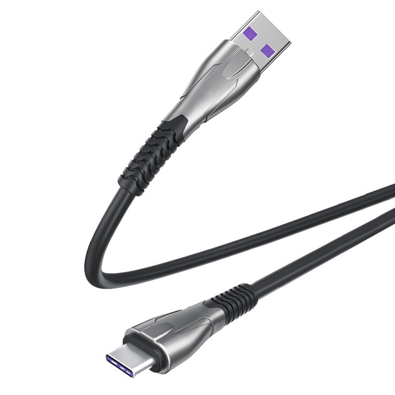 Pd 100w Dual-head Type-C Male To Male 5A Fast Charging Dengan Kabel Data Chip E-mark