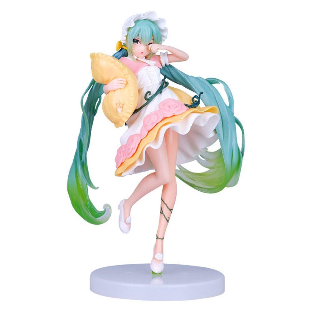 Fishstick Miku Hatsune Action Figure Kawaii PVC 20 cm Hadiah Ulang Tahun Desktop Ornamen Miku Model Mainan Kartun Anime Dekorasi Rumah Miku Anime Model Mainan