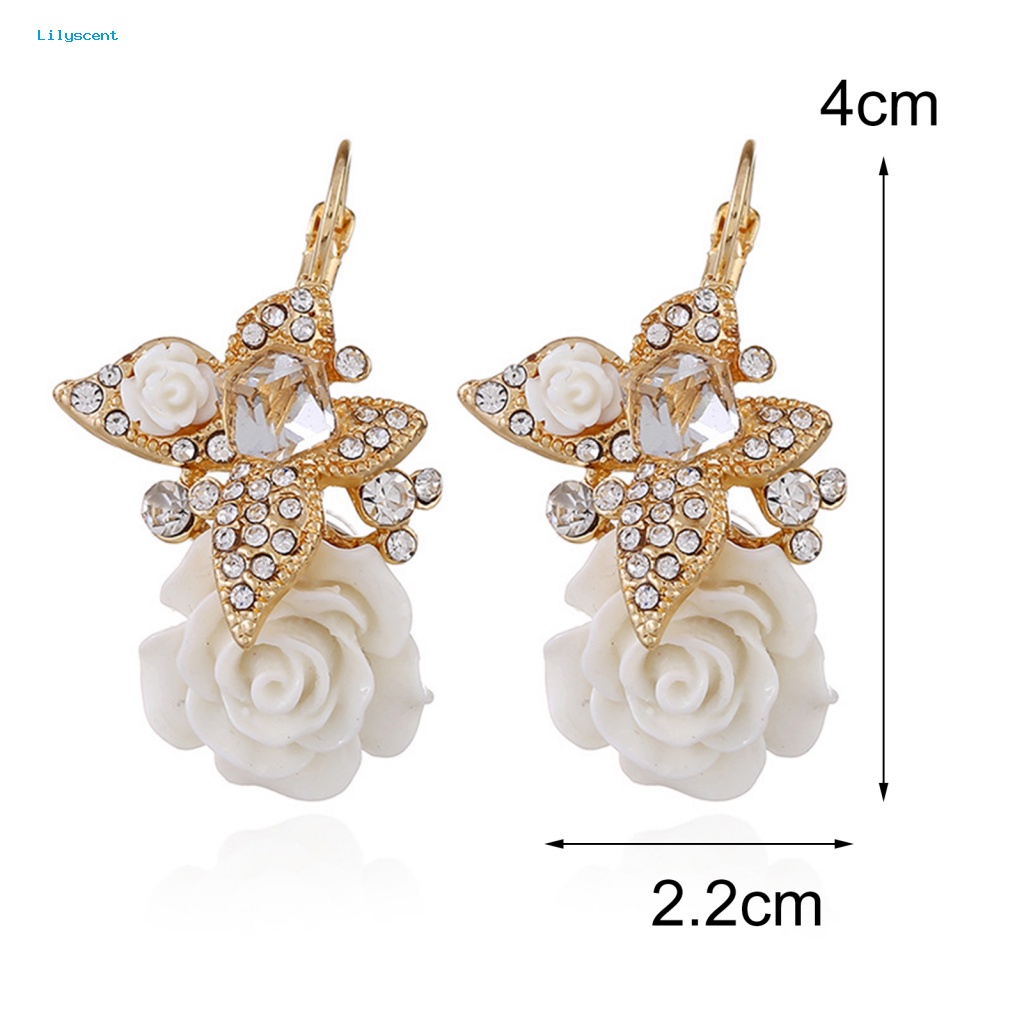 Lilyscent 1pasang Anting Gesper Telinga Vintage Untuk Pertunangan Electroplating Anting Kilau Cerah Mengkilap