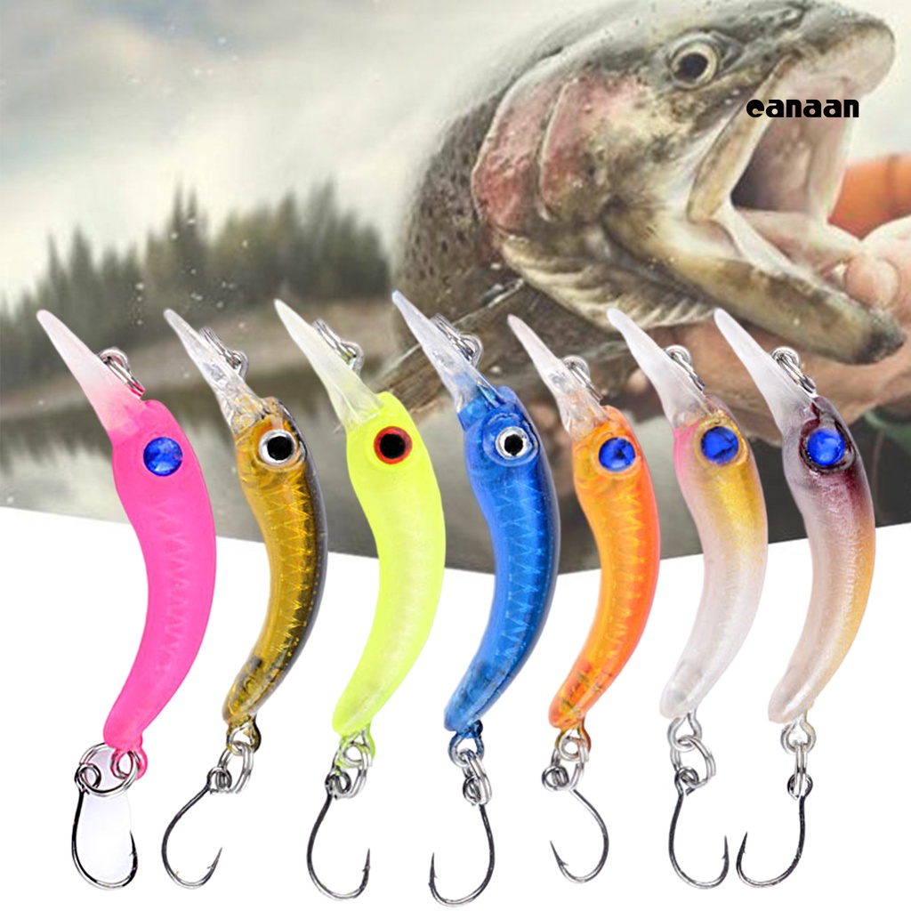 Cnn-7pcs/set 1.5g/4cm Memancing Umpan 3D Mata Tajam Kait Universal Mini Simulasi Ikan Kecil Topwater Umpan Buatan Memancing Aksesoris