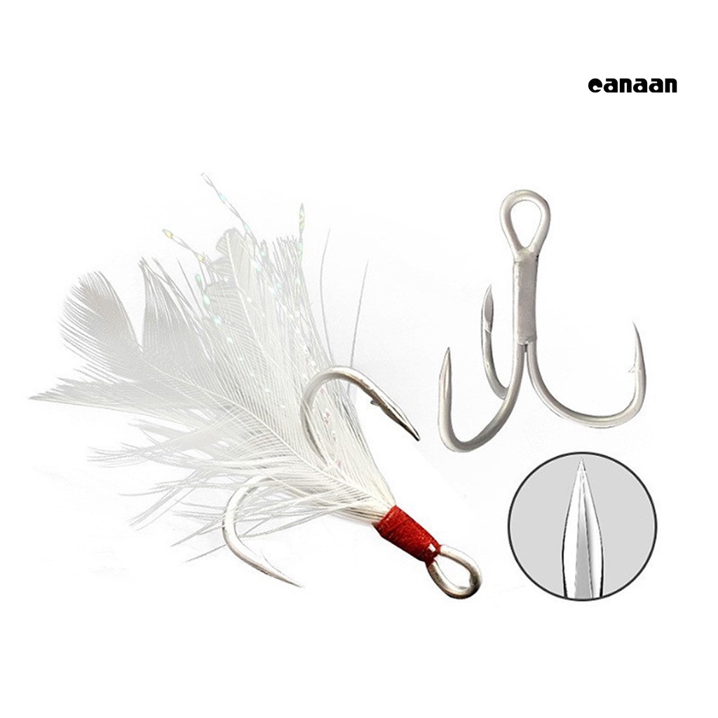 Cnn-4.3cm/10g Sequin Bait Treble Hook Desain Bulu Tajam Meningkatkan Tingkat Memancing Umpan Sequin Keras Pin Umpan Memancing Luar Ruangan