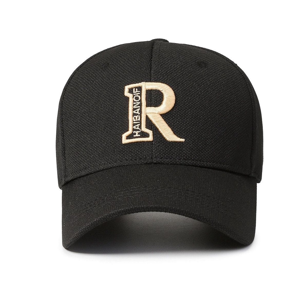 Topi Baseball Fashion Bordir R Wanita Pria Elegan PREMIUM Tebal High Quality Import