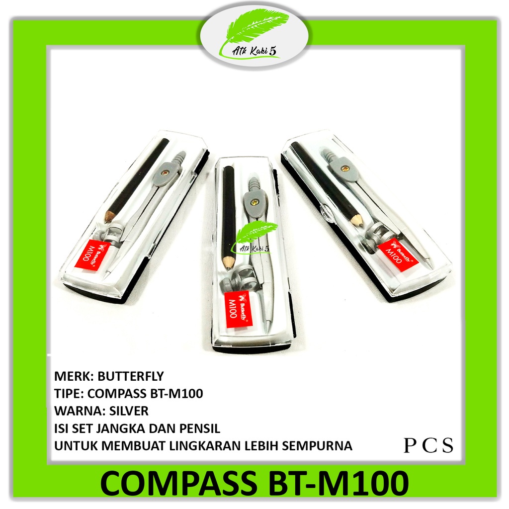 

BUTTERFLY - Jangka Lingkaran Tipe BT-M100 - Set