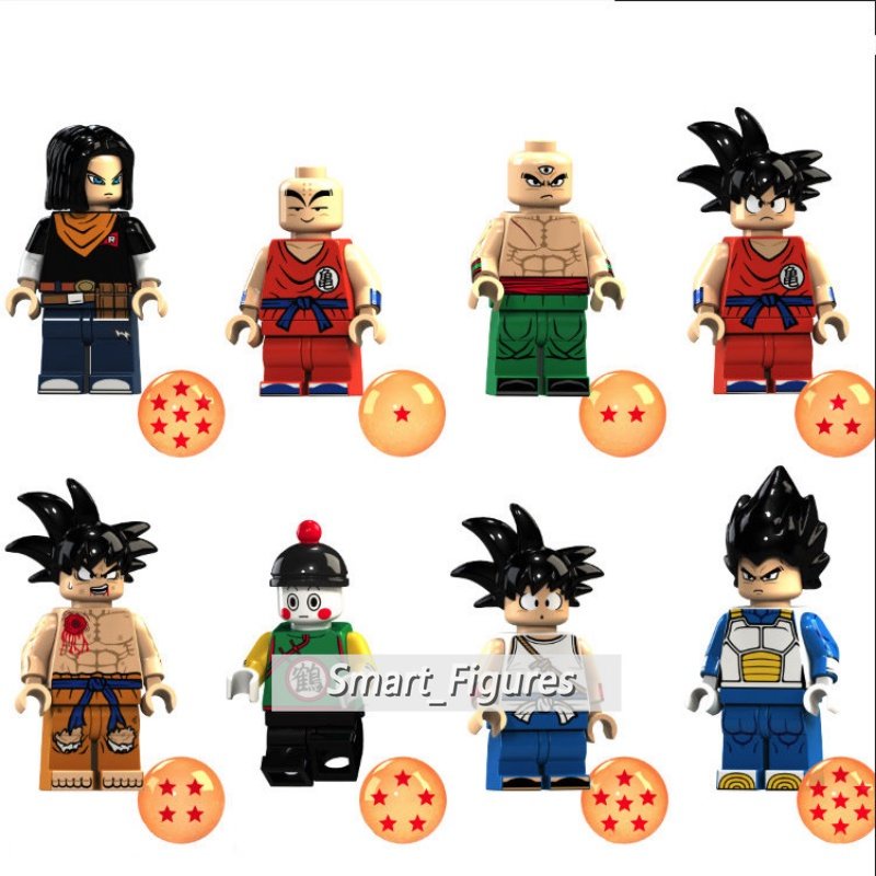 Koleksi Dragon Ball Kiki Monkey King Trunks Vegeta Pangsit Krillin Puzzle Rakitan Mainan Blok Bangunan