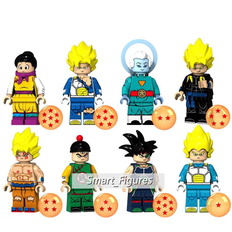 Koleksi Dragon Ball Kiki Monkey King Trunks Vegeta Pangsit Krillin Puzzle Rakitan Mainan Blok Bangunan