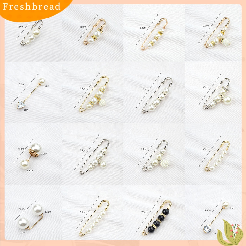 &lt; Freshbread &gt; Bros Pengaman Pengerjaan Halus Mencegah Ekspos Pin Pengaman Wanita Mutiara Imitasi Menarik Untuk Kerajinan Perhiasan