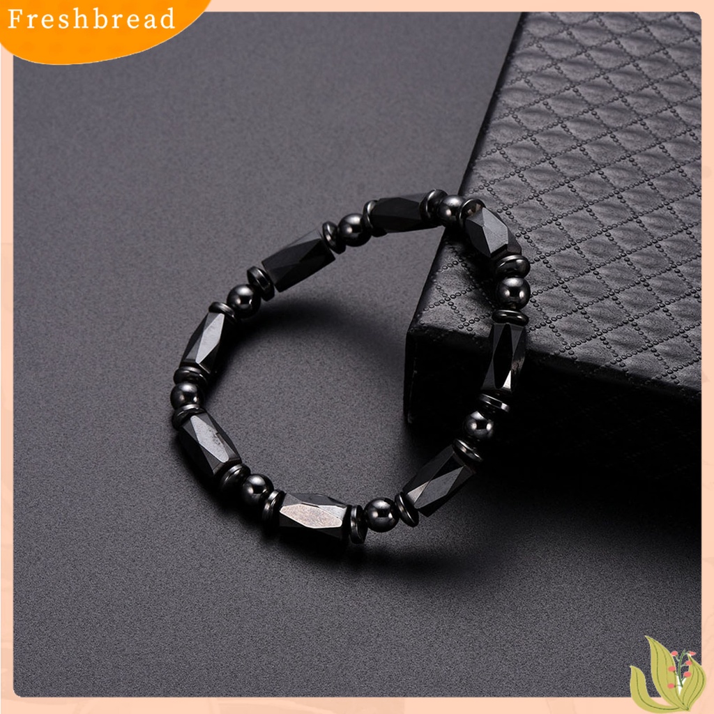 &lt; Freshbread &gt; Unisex Fashion Faux Hematite ic Manik-Manik Gelang Rantai Dekorasi Perhiasan Hadiah