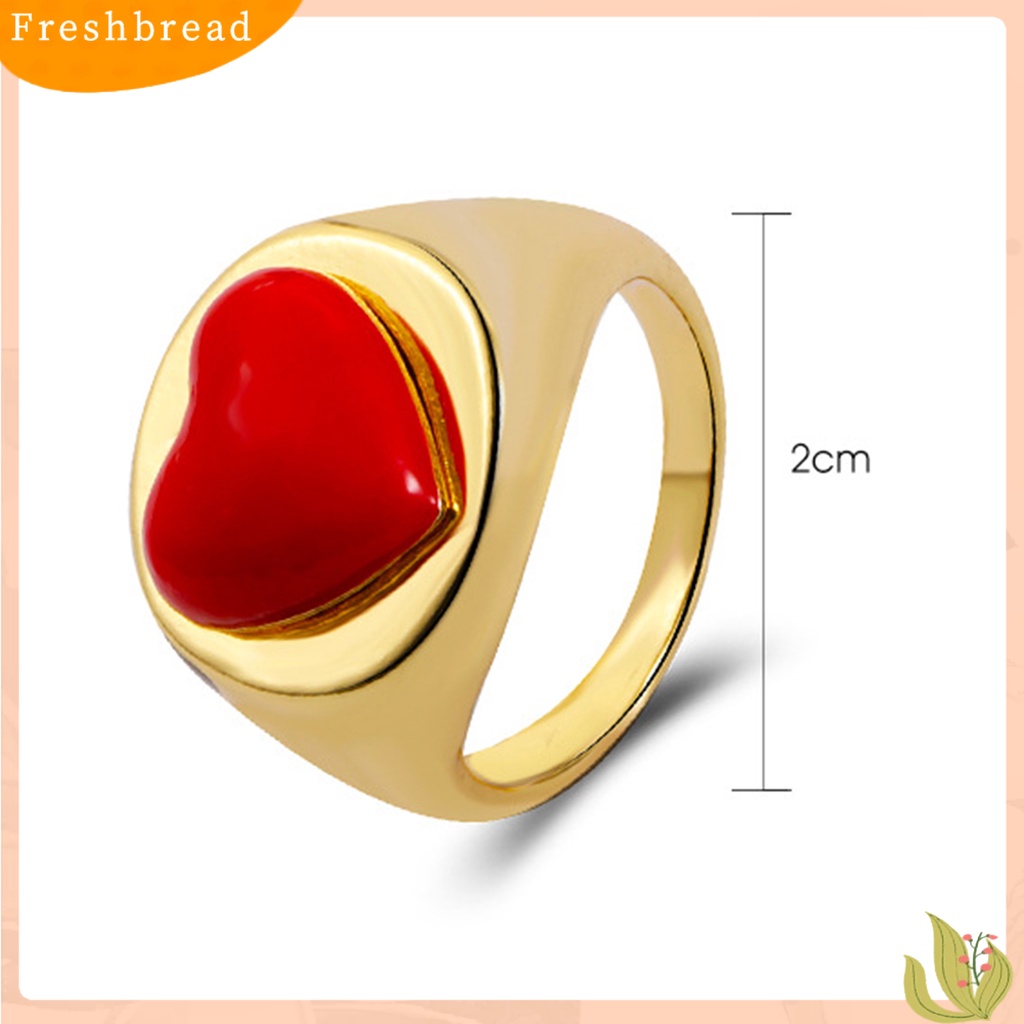 &lt; Freshbread &gt; Wanita Cincin Geometris Electroplating Vintage Menawan All-match Hadiah Hias Cinta Hati Bunga Enamel Jari Cincin Pesona Perhiasan Untuk Pakaian Sehari-Hari