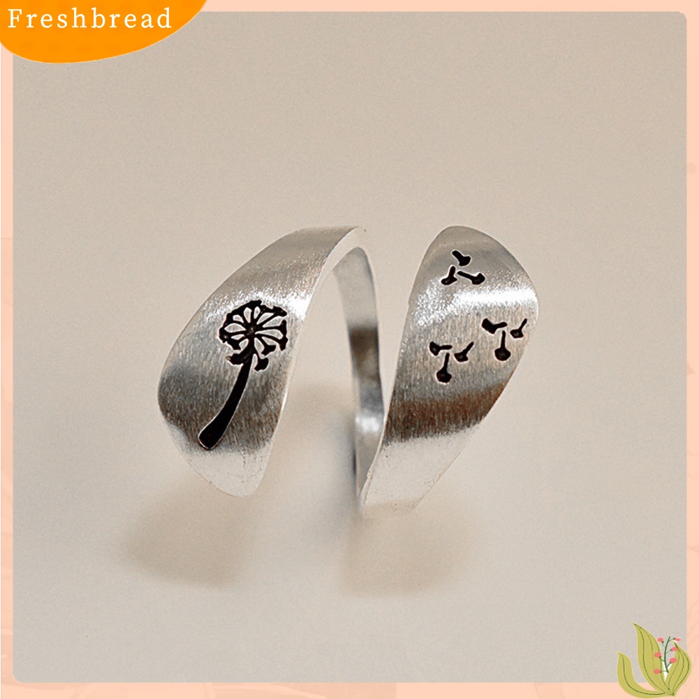 &lt; Freshbread &gt; Sederhana Wanita Dandelion Spiral Pembukaan Jari Cincin Adjustable Pesta Perhiasan Hadiah